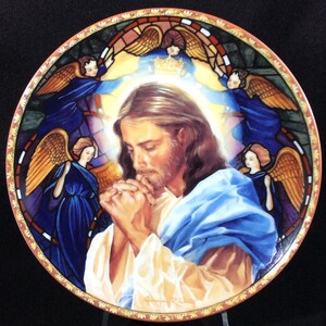 King Of Kings Collector Plate, First Issue In The Windows Of Glory Series, Jennifer Welty, Edwin M Knowles, 1993, Fine China, Jesus, Christ