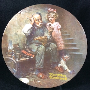 The Cobbler By Norman Rockwell, Second In The Rockwell Heritage Plate Collection, Certified True Rockwell Classic, Edwin M Knowles, 1978