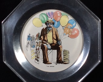 The Vendor Clown Collector Plate From Wilton, Character Studies, 4Hammond, In The Center Ring, Baseball, Porcelain, Pewter, Wall, Hanging