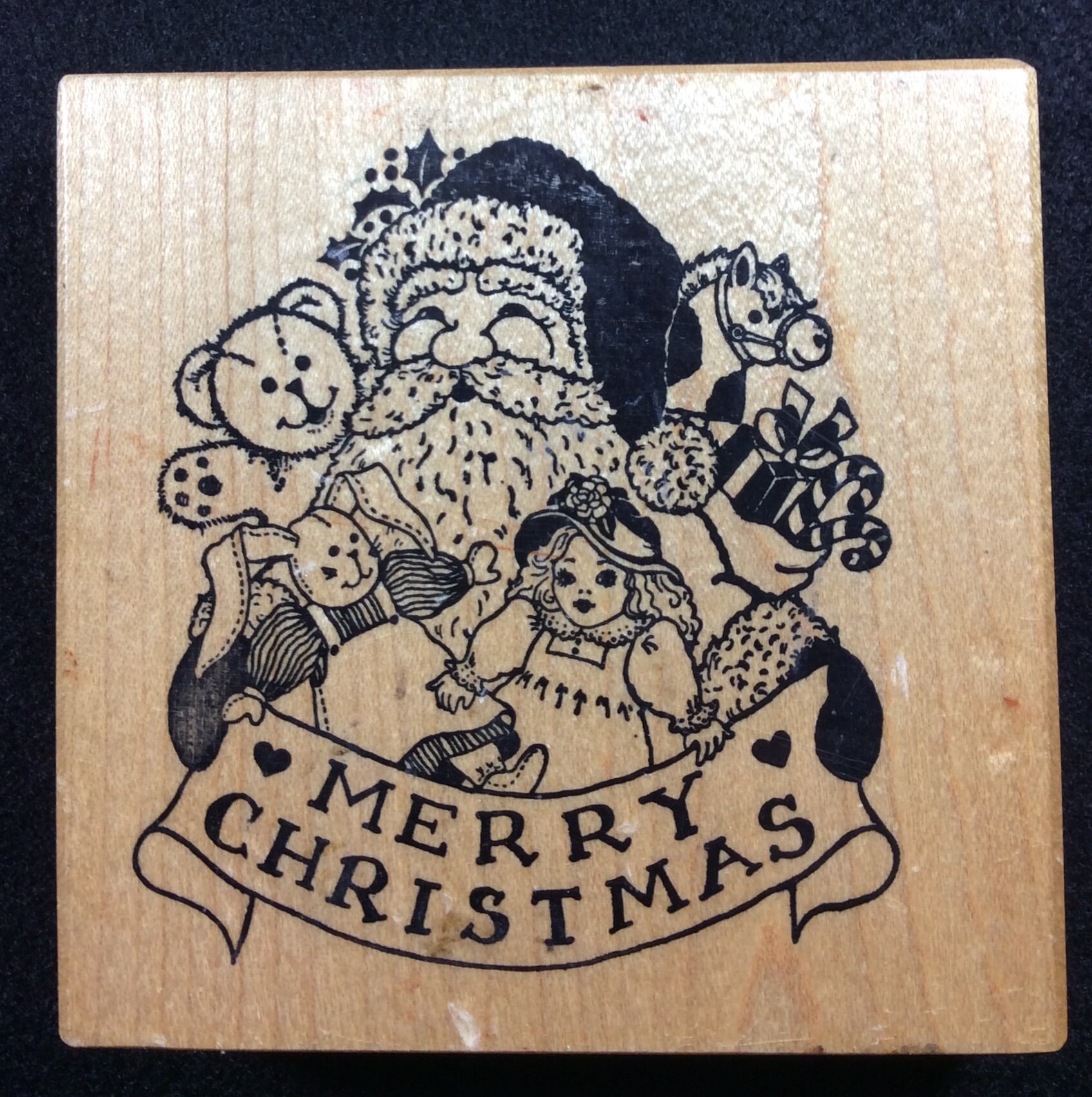 PSX K-309 Merry Christmas With Santa Claus Wood Mounted
