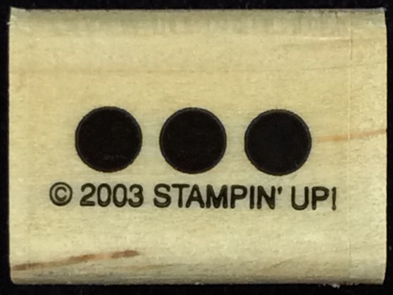 Three Small Circles Wood Mounted Rubber Stamp From Stampin Up Simple Shapes