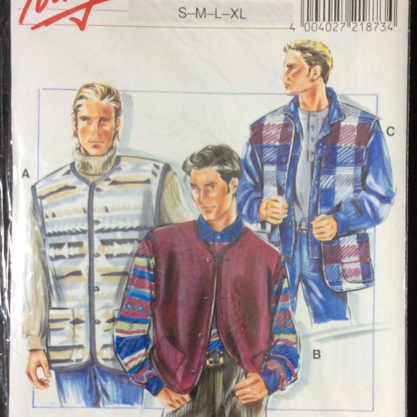 Neue Mode Men's Vest Pattern J 21873 Size Small To Extra Large, Young Collection