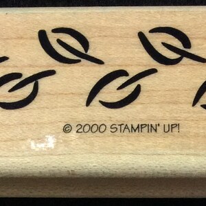 Leaf Border Wood Mounted Rubber Stamp From Stampin Up, Brushstroke Hummingbird, Leaves, Fall, Autumn, Spring, Summer, Thanksgiving