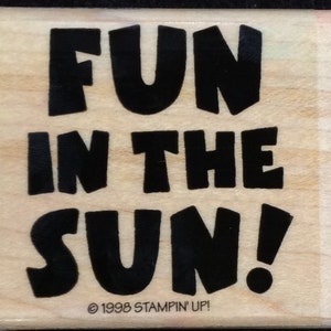 Fun In The Sun Wood Mounted Stamp From The Stampin Up Fun In The Sun, Summer, Vacation