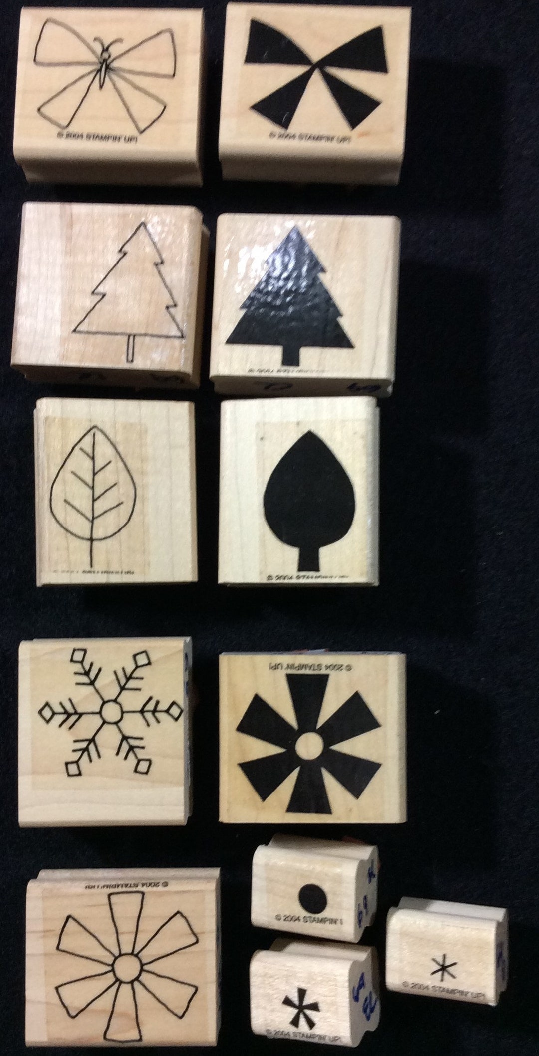 Two Step Stampin Shapes and Shadows Wood Mounted Stamp Set From Stampin ...