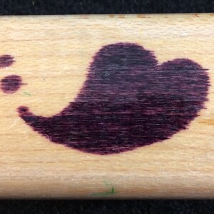 Swoop Heart Wood Mounted Rubber Stamp