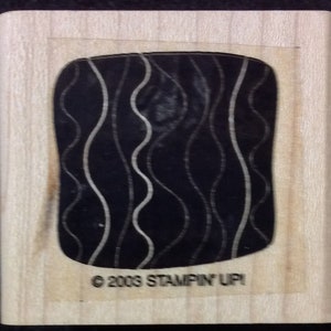 Solid Background With Wavy Lines Wood Mounted Rubber Stamp From Stampin Up, Little Layers II