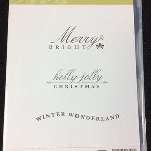 Bright Christmas Cling Mount Rubber Stamp Set From Stampin Up, Merry And Bright, Holly Jolly Christmas, Winter Wonderland, Holiday, Wishes