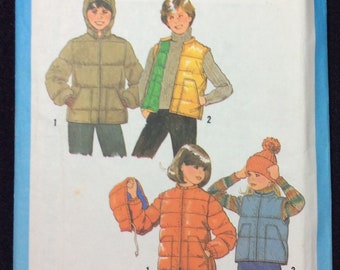 Simplicity Girl's Jacket With Detatchable Hood Or Vest Pattern 8805 Size 14