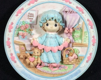 Precious Moments You Have Touched So Many Hearts 3D Collector Plate From The Sharing The Moments Plate Collection, #17244, Sam Butcher, 1995