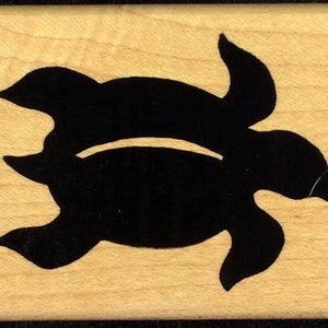 Solid Turtle Wood Mounted Rubber Stamp From Zimprints, Sea Life, Ocean, Sea