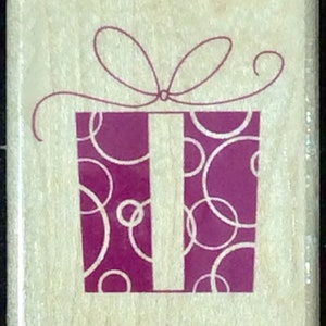 Regalo Regalo Sello de goma montado en madera por Inkadinkado, Navidad, Cumpleaños, Graduación, Ducha, Boda, Nacimiento, Bebé, Aniversario