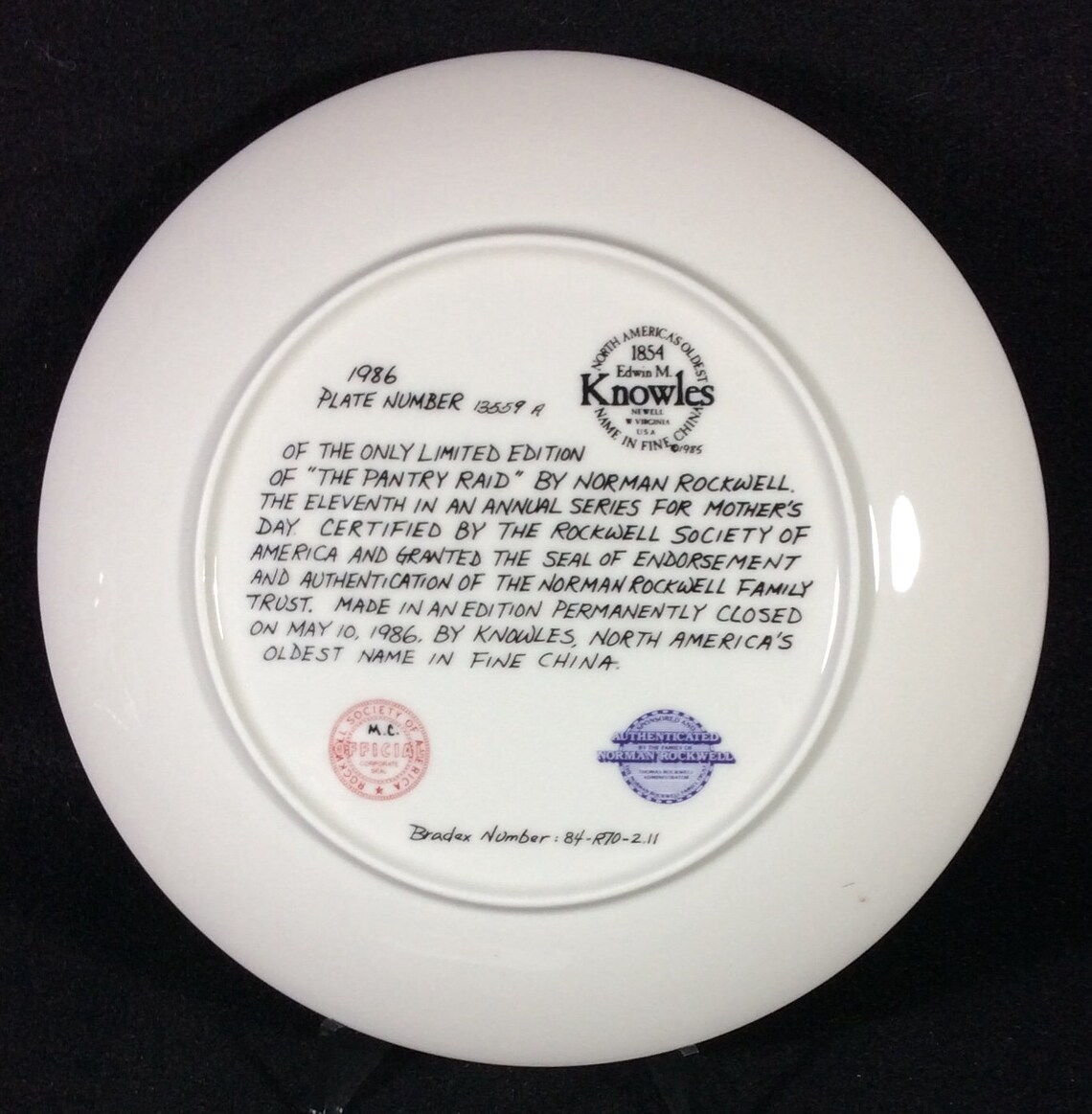 The Pantry Raid Collector Plate by Norman Rockwell for Knowles ...