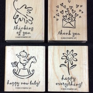 Saludos Galore Wood Mounted Rubber Stamp Set From Stampin Up 104477 Navidad, Cumpleaños, Boda, Bebé, Gracias, Celebra, Flores