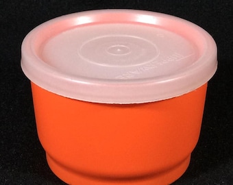 4 Oz Tupperware Snack Cup With Lid, Vintage, Orange, 1229-20, Service, Food Storage, Kitchen