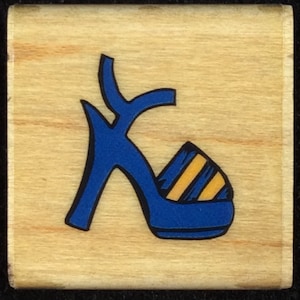 High Heel Shoe Wood Mounted Rubber Stamp From Rubber Stampede, Ladies, Women&#39;s, 3130B