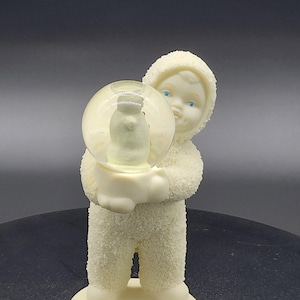 Snowbabies Shake It Up Baby Figurine, Department 56, Retired, Vintage, Holiday, Christmas, Stars, Winter, Decor, Water Globe, Seasonal