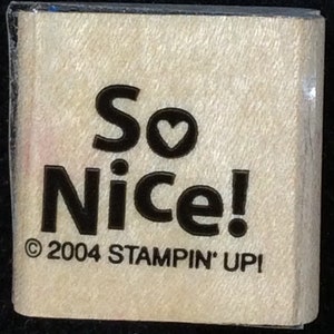 So Nice Wood Mounted Rubber Stamp From Stampin Up, All Occassions, Smorgasborders