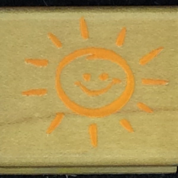 Tiny Sun Wood Mounted Rubber Stamp By Hero Arts A1488