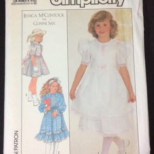 Simplicity Child&#39;s Dress Pattern 8711, Size 3 Girls&#39;, Gunne Sax, Jessica McClintock