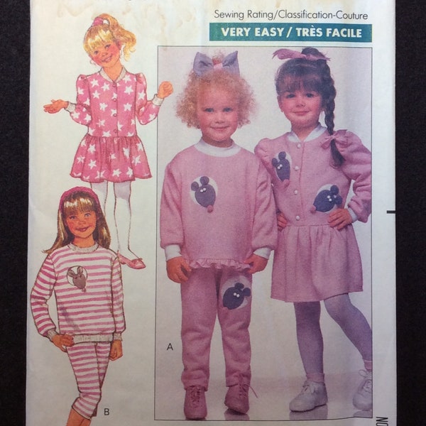 Butterick Children's Dress, Top And Pants Pattern 6613 Size 5 - 6  - 6x  Easy