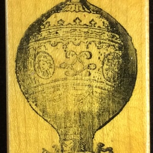 Hot Air Balloon Wood Mounted Rubber Stamp