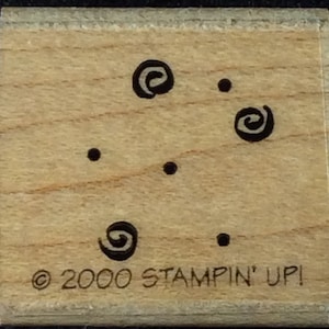 Swirls And Dots Wood Mounted Rubber Stamp From Stampin Up
