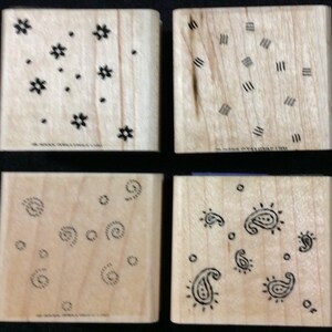 Fresh Fillers Wood Mounted Stamp Set From Stampin Up, Background, Paisley, Flowers, Swirls, Lines