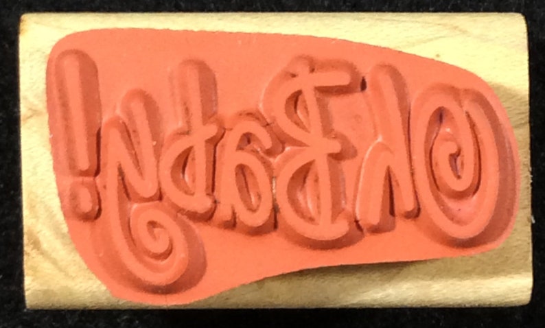 Oh Baby Infant Shower Wood Mounted Rubber Stamp By Rubber Stampede Birth Love A2395B