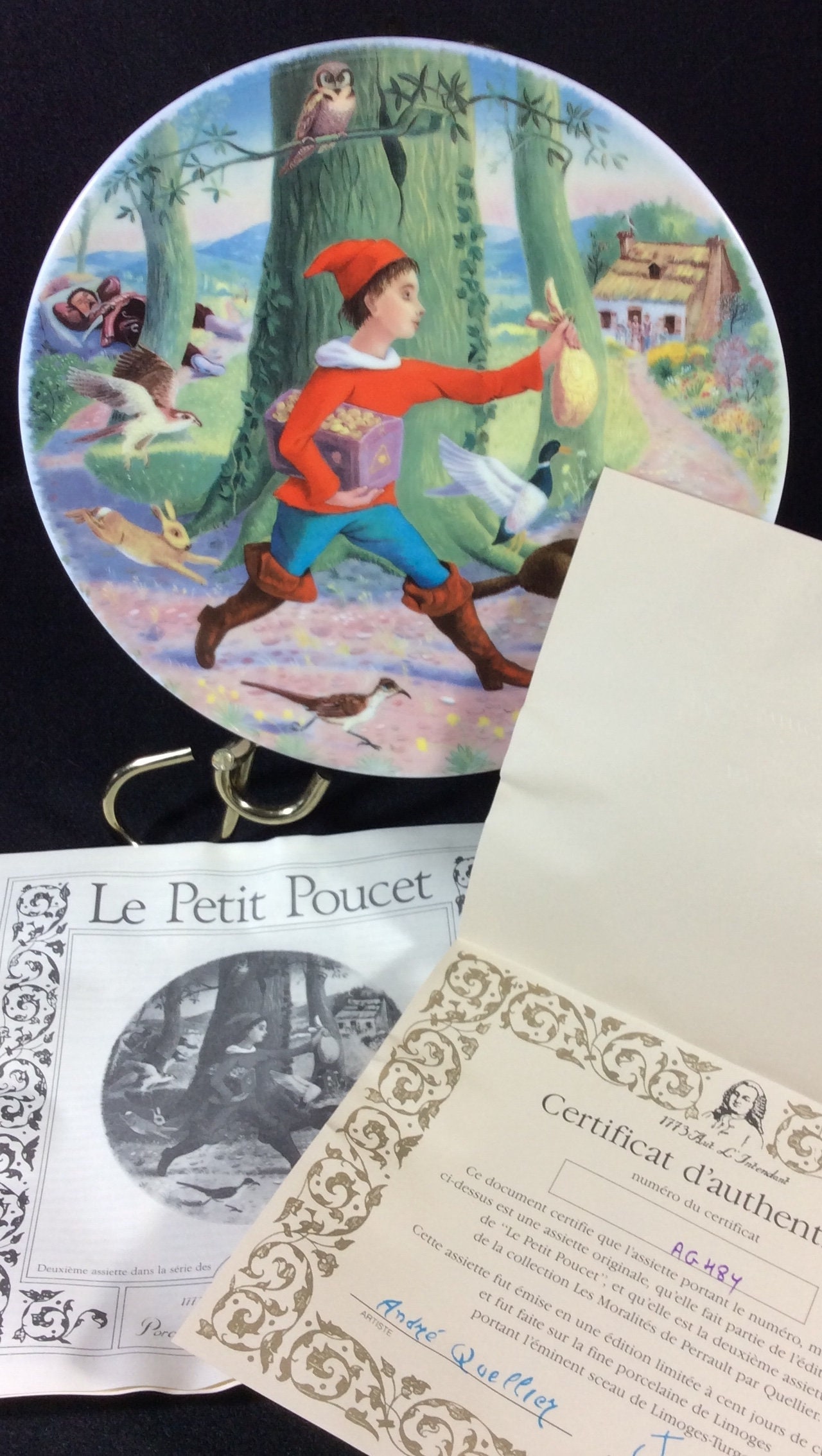 Tom Thumb Collector Plate by Andre Queller, 1984, Le Petit Poucet