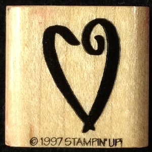 Heart Wood Mounted Stamp From Stampin Up
