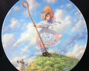 Little Bo Peep Collector Plate By Scott Gustafson, Fourth Issue In The Classic Mother Goose Plate Collection, Sheep, Nursery Rhyme