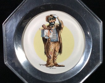 Just For You Clown Collector Plate From Wilton, Character Studies, 4Hammond, In The Center Ring, Baseball, Porcelain, Pewter, Wall, Hanging