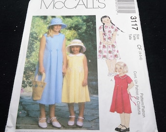 McCalls Children's And Child's Dress Pattern 3117 Size 4 - 5 - 6