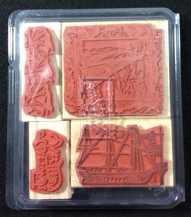Set Sail Wood Mounted Rubber Stamp Set From Stampin up 103837 Etsy