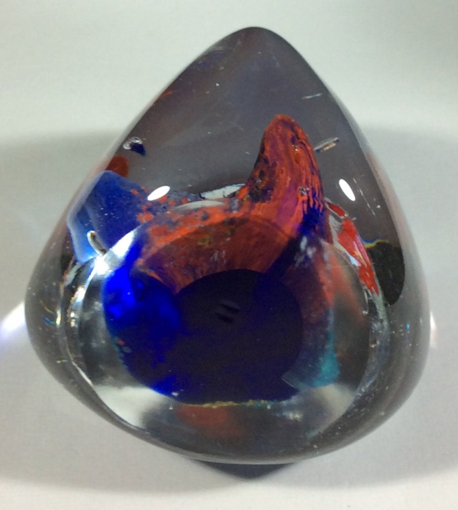 Triangle Paperweight Heavy Glass Pyramid Triangle Aquarium Paperweight, Fish, Reef, - Etsy
