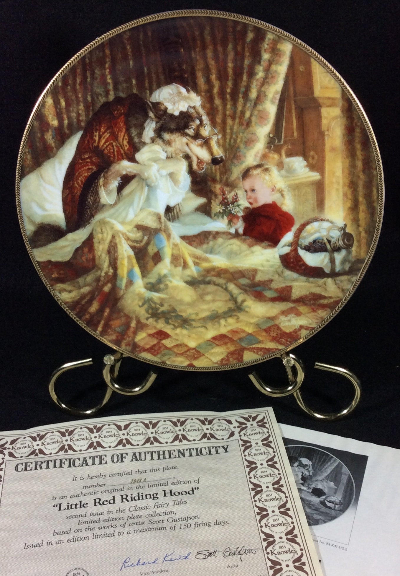 Little Red Riding Hood Collector Plate by Scott, Second Issue in