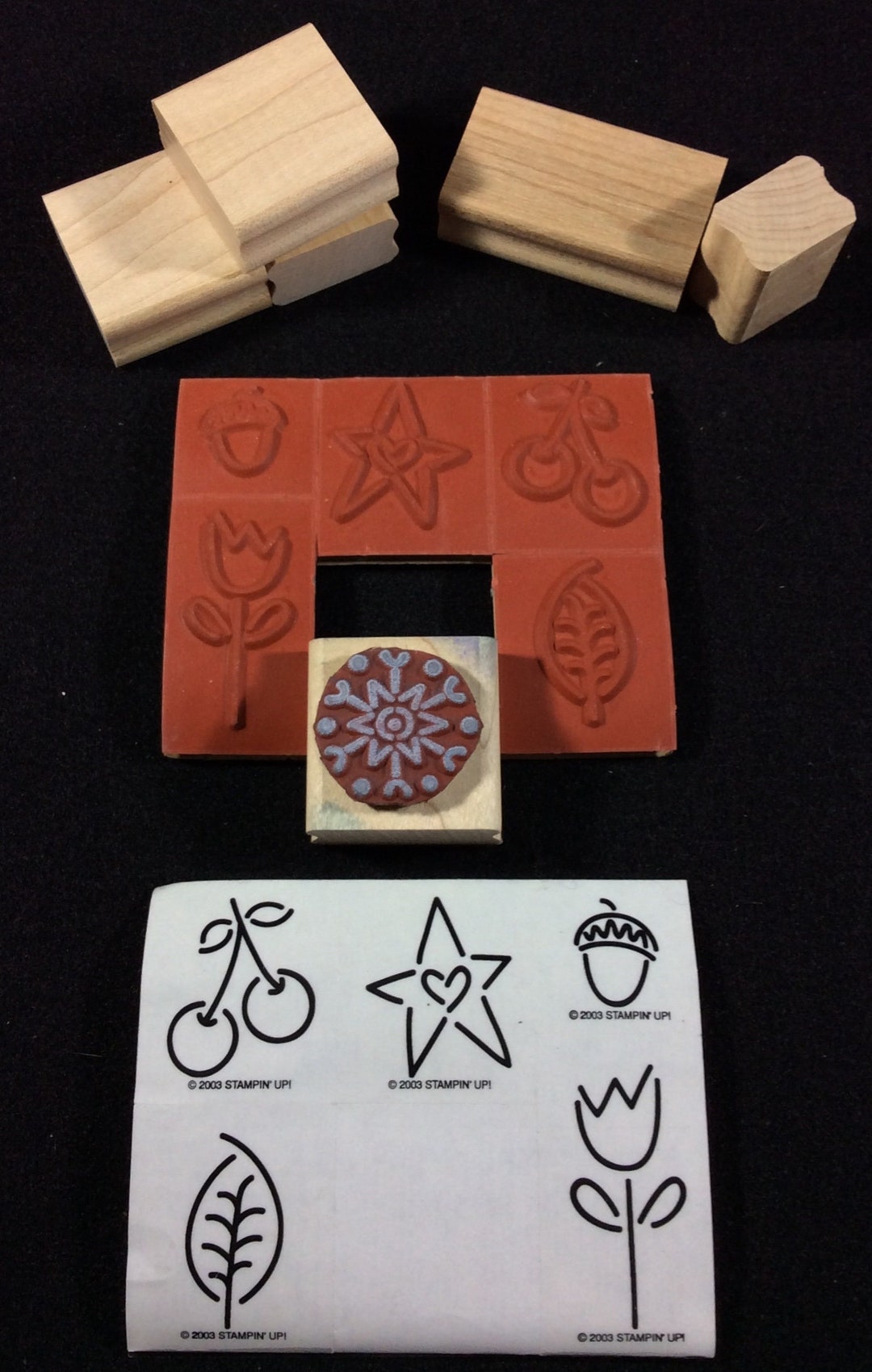 Simple Seasons Wood Mounted Rubber Stamp Set From Stampin Up, Snowflake ...