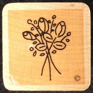 Rose Bouquet Wood Mounted Rubber Stamp By Close To My Heart CTMH, Roses, Flowers, Floral, Garden, Summer, Spring