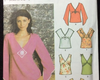 Simplicity Misses' Top Pattern 5195 Size 6, 8, 10, 12 Easy To Sew