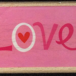 Love Wood Mounted Rubber Stamp From Studio G, Friendship, Love, Engagement, Valentine&#39;s Day, Anniversary, Marrriage, Wedding