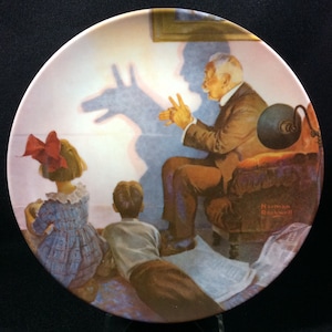 The Shadow Artist By Norman Rockwell, Eleventh In The Heritage Plate Collection, Certified True Rockwell Classic, Edwin M Knowles, 1987