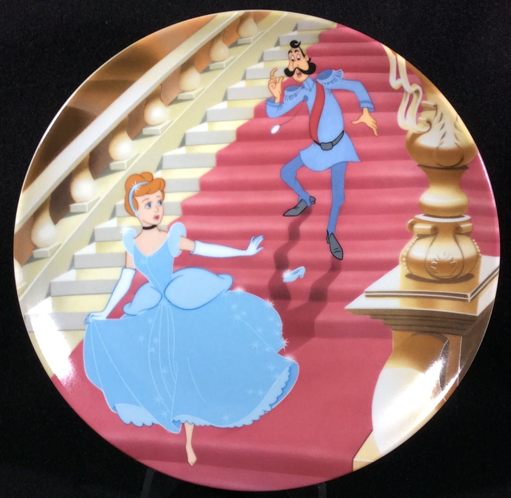 Disney Legend Bill Justice 彫刻 At the Stroke of Midnight Walt Disney Collector Plate, Sixth