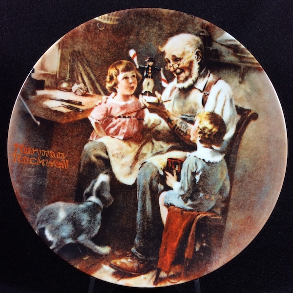 The Toy Maker Plate By Norman Rockwell, First In The Heritage Plate Collection, True Rockwell Classic, Edwin M Knowles, Premier