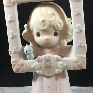 Precious Moments You&#39;re As Pretty As A Picture, 1996, Young Girl, Picture Frame, Enesco, Symbol Of Membership, Photograph, Framed