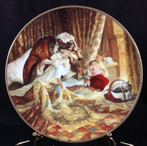 希少 ノベルティ 60's〜 ヴィンテージ ハーレー イーグル クッション Little Red Riding Hood Collector Plate by Scott, Second Issue in