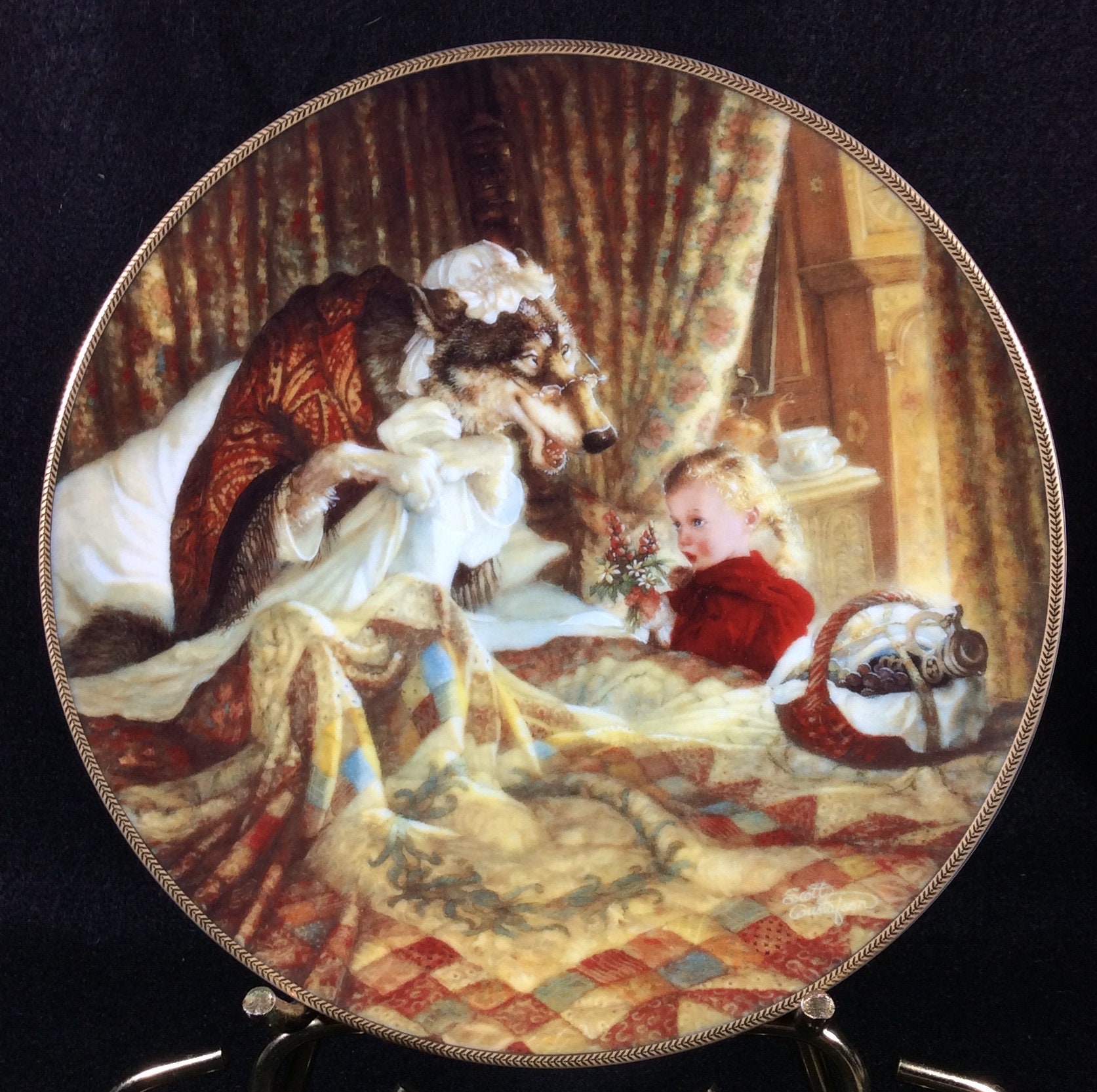 Little Red Riding Hood Collector Plate by Scott, Second Issue in