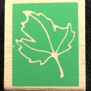 Maple Leaf Wood Mounted Rubber Stamp