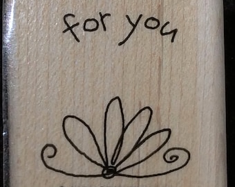 ヴィンテージ スタンピンアップ ギフト フォー ユー 木製マウント ゴム