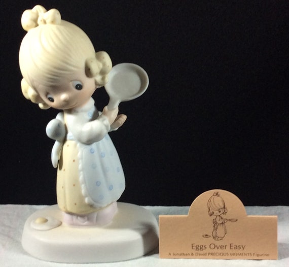 Precious Moments Eggs Over Easy Young Girl With Frying Pan Etsy